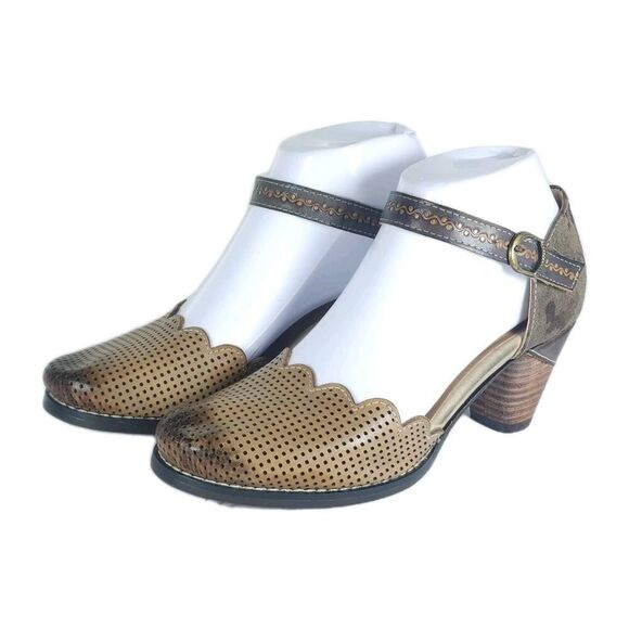 L'ARTISTE Spring Step Women's Parchelle 36 US5.5-6 Leather Brown Mary Jane Shoes - Picture 1 of 16